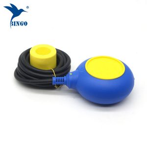 Regulador de nivel tipo MAC 3 en interruptor de flotador de cable de color amarillo y azul